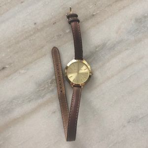 Michael Kors Leather Watch - double wrap
